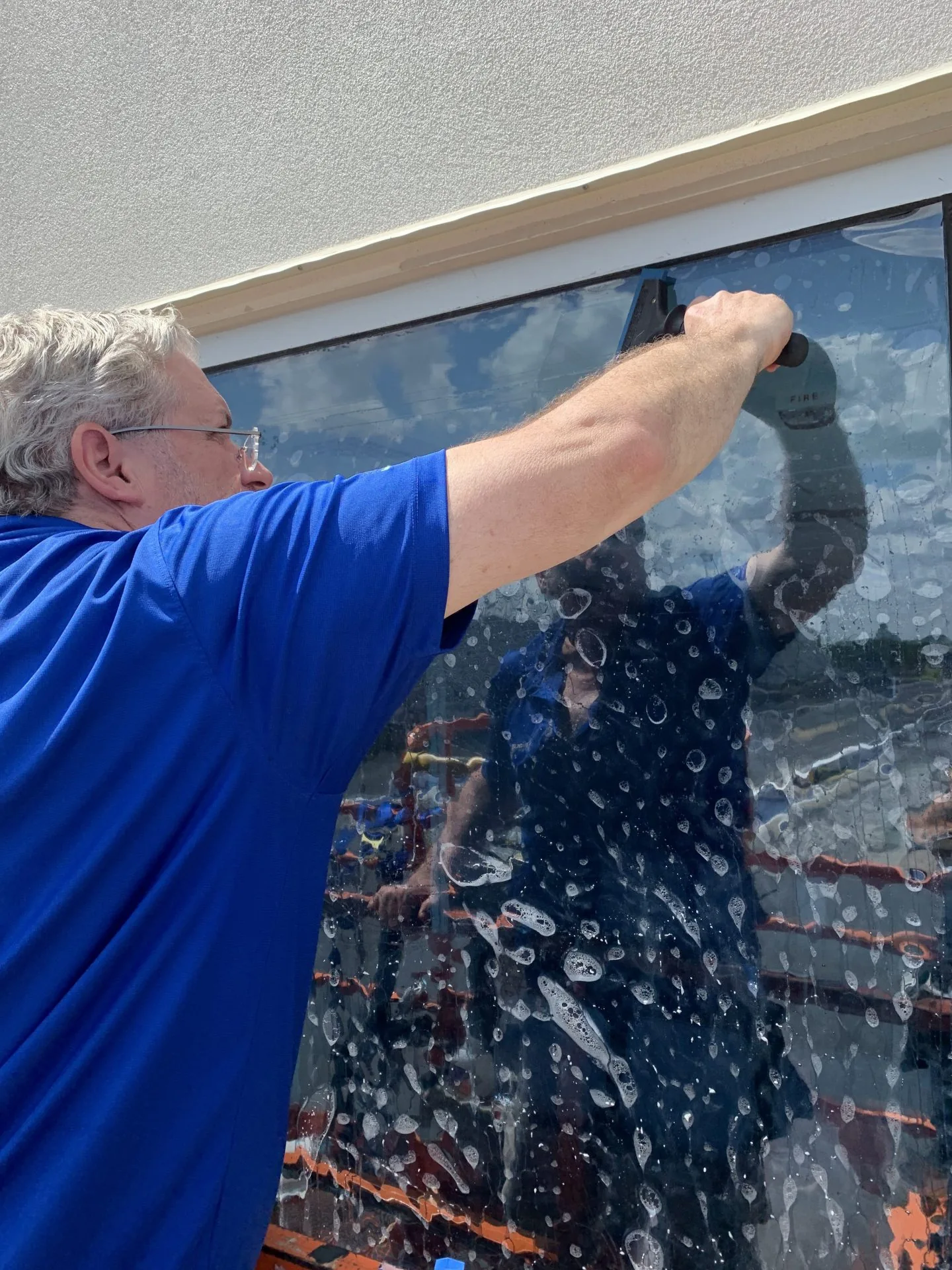 Installing commercial window film in Charlotte