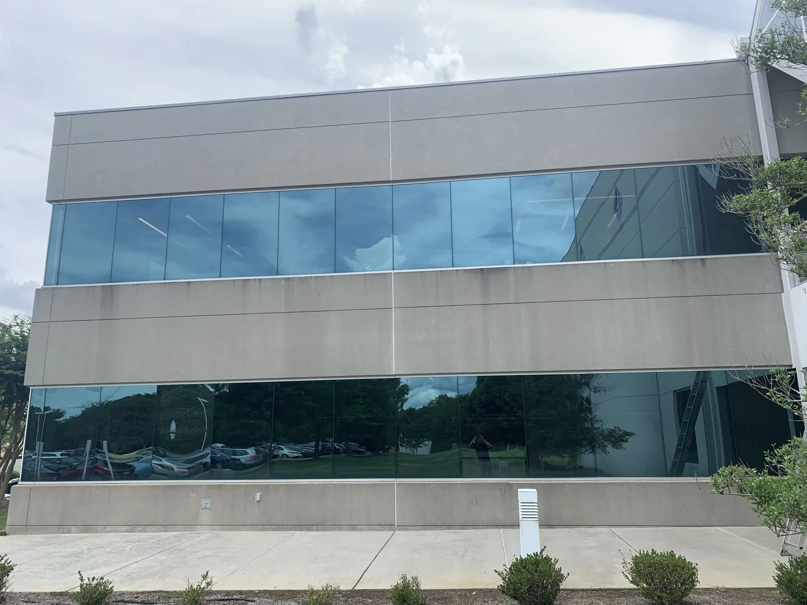 Commercial office building window cleaning in Charlotte