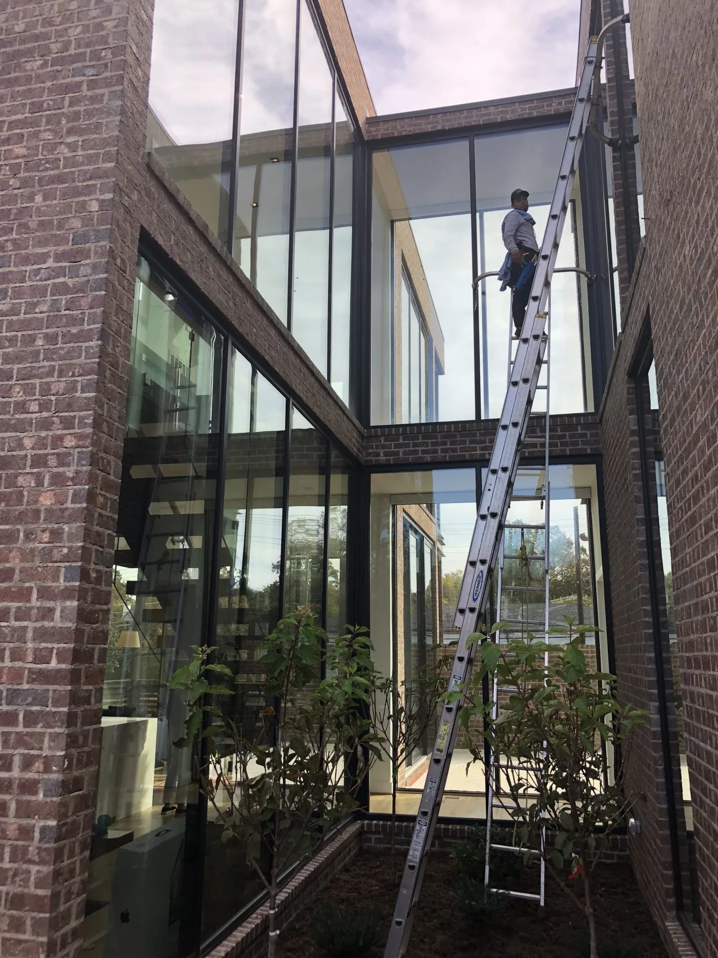 Commercial exterior window cleaning in Charlotte