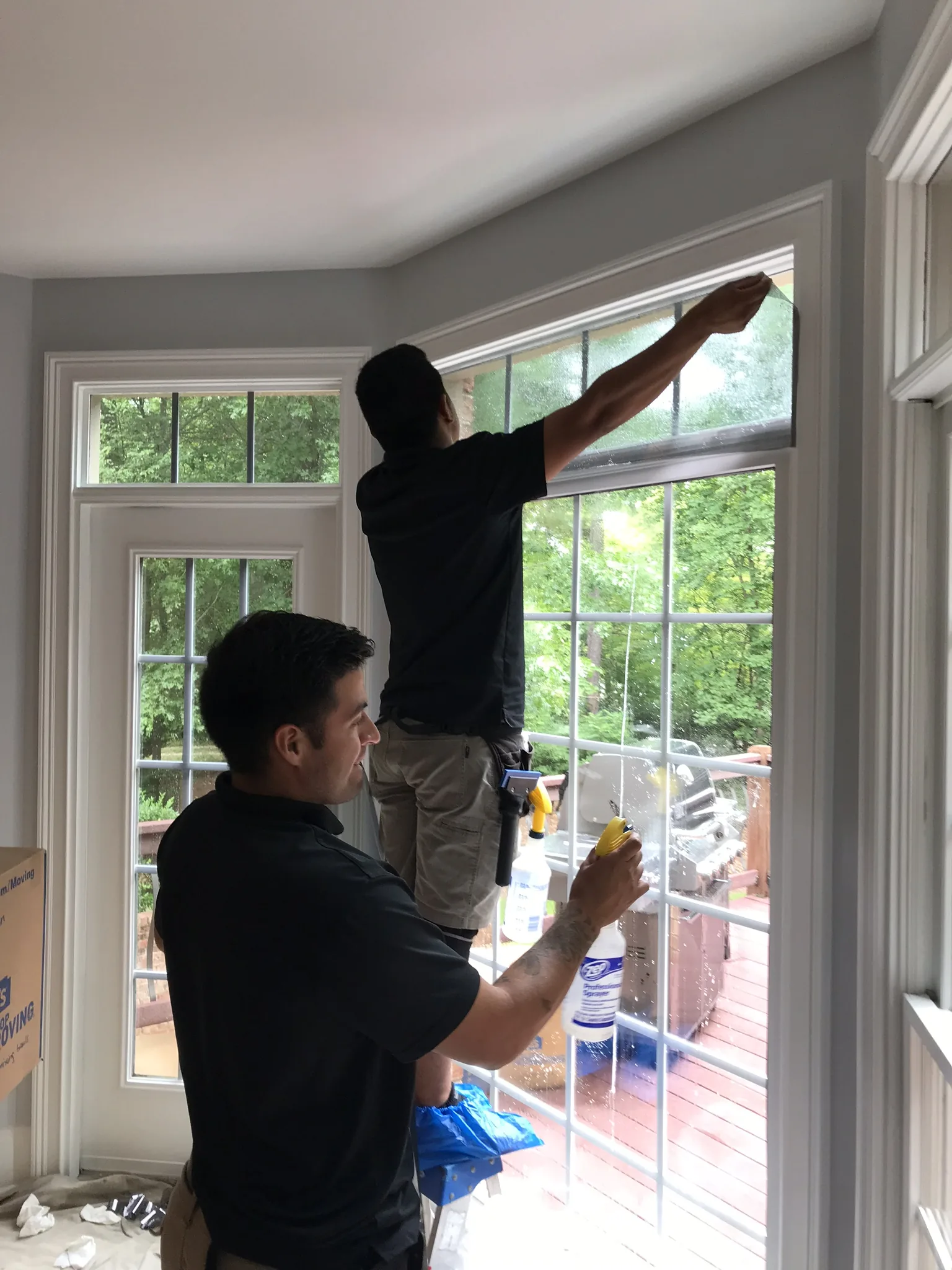 Residential window film installation in Pineville