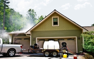 Spring Pressure Washing a Home