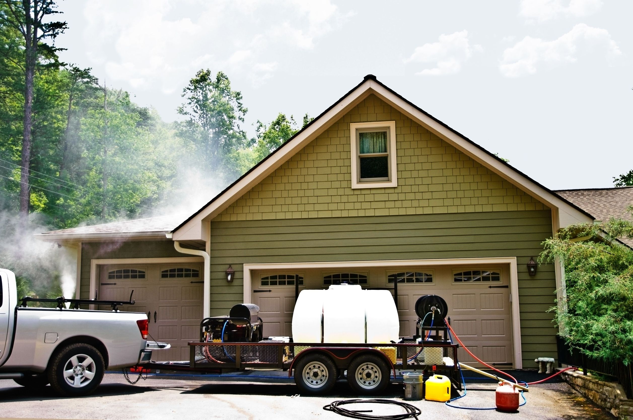 Spring Pressure Washing a Home